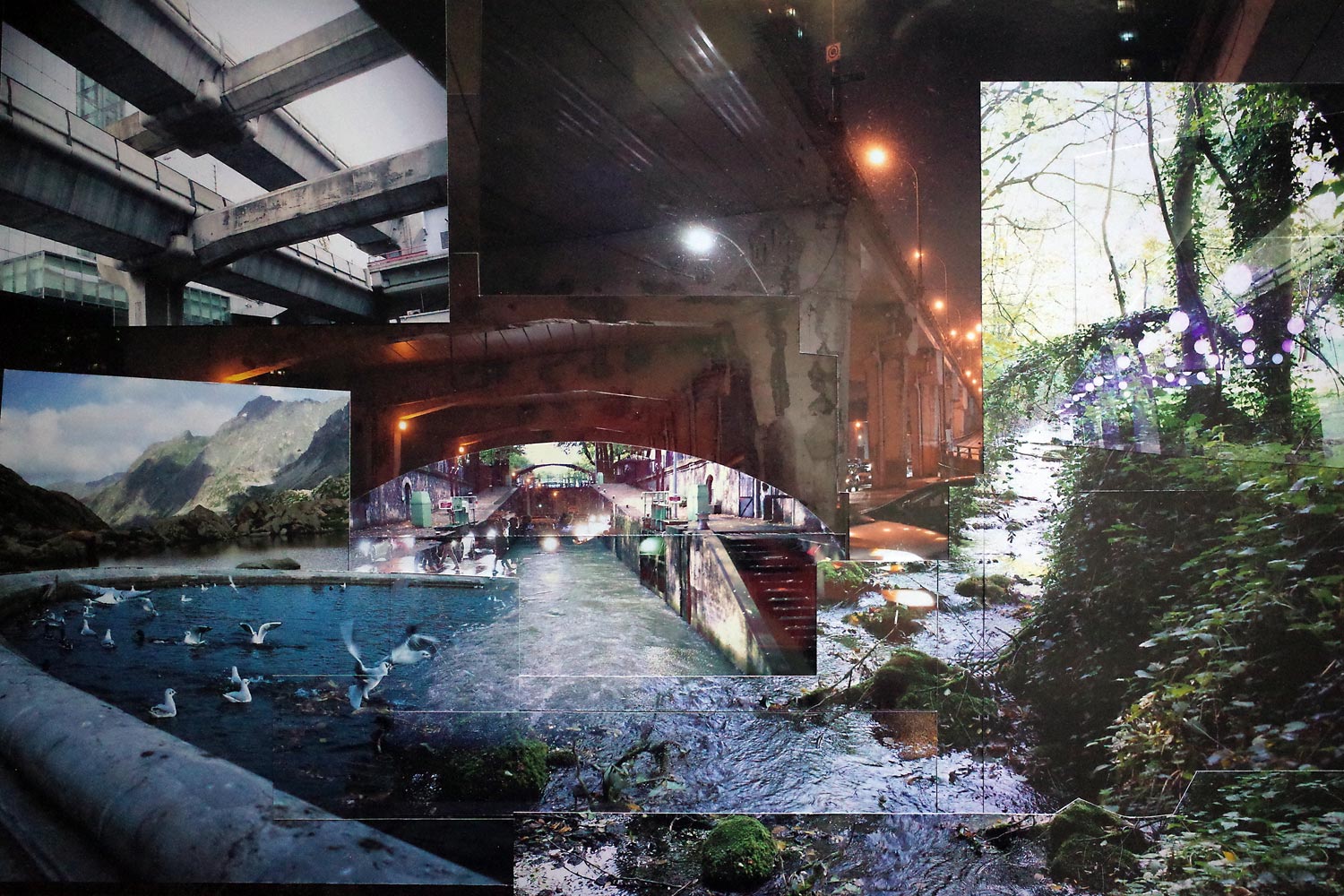 Rivière bétonnée - EmPinsan- Collage